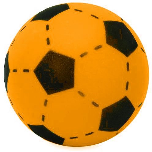 Twisk Schaumstoff Fußball weich orange 20 cm Spielball für Kinder