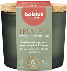 Bolsius Duftkerze True Joy Botanic Freshness Duftglas mit Korken 66/83