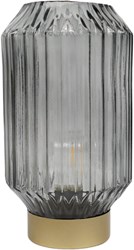 LED Tischlampe batteriebetrieben - Glas Dekorationslampe transparent