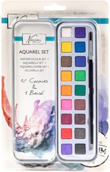 Aquarellfarben Set 18 Farben - Wasserfarben für Kinder und Erwachsene