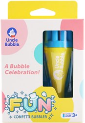 Uncle Bubble Seifenblasen Spielzeug Fun Confetti Bubbler bunt