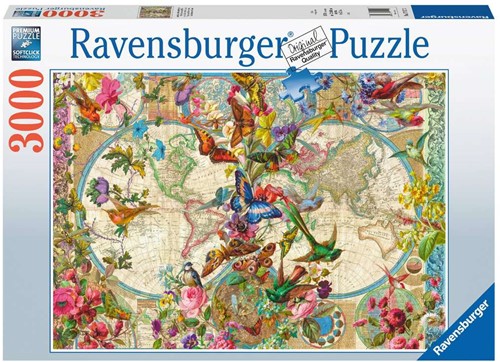 Ravensburger Flora & fauna wereldkaart