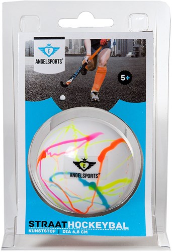 Hockeyball bunt flamme Kunststoff 68mm Straßenball-2