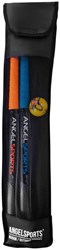 Hockeyset orange und blau Kunststoff 34 Zoll mit Ball und Tragetasche