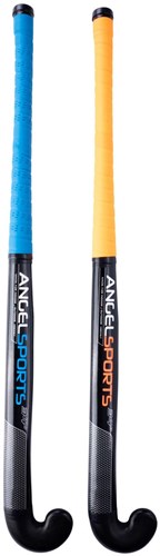 Hockeyset orange und blau Kunststoff 34 Zoll mit Ball und Tragetasche-2