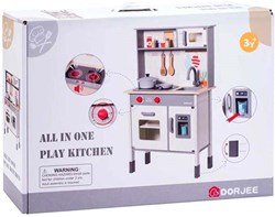 Holz Spielküche mit Zubehör - Kinderküche Spielzeug für Kinder