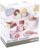 Holz Tee Spielset - Teeservice Spielzeug 17-teilig für Kinder