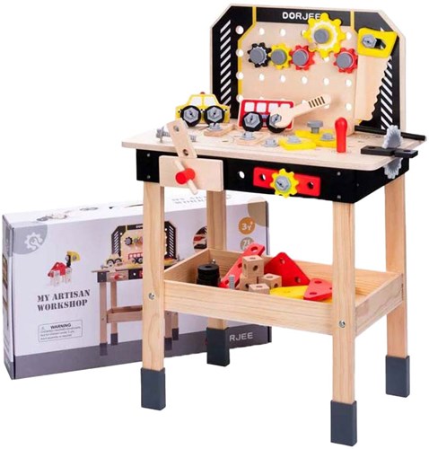 Magnetische Werkbank Spielzeugset mit 71 Teilen für Kinder-3