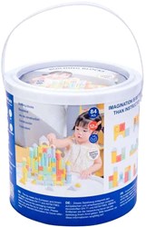 Holzbausteine Set - buntes Spielzeug - 84 Stück - Aufbewahrungsbox