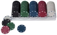 Angel Sports Casino Spielchips Set - 100 Stück - Kunststoff Jetons-2