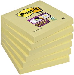 3M Post-it Super Sticky Notizzettel gelb 76x76mm 6 Stück