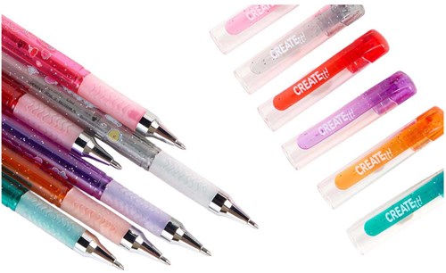 Create it! Tattoo Parfüm Stift Set Kinder - Tattoo Gelstifte und Schablonen-3