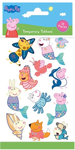 Totum Peppa Pig Tattoos - temporäre Klebetattoos für Kinder
