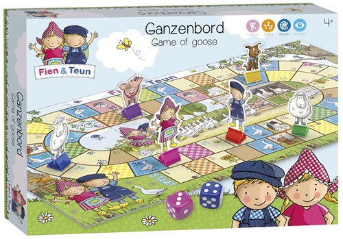 Bambolino Toys Gänsespiel Fien und Teun - klassisches Familienspiel Bauernhof