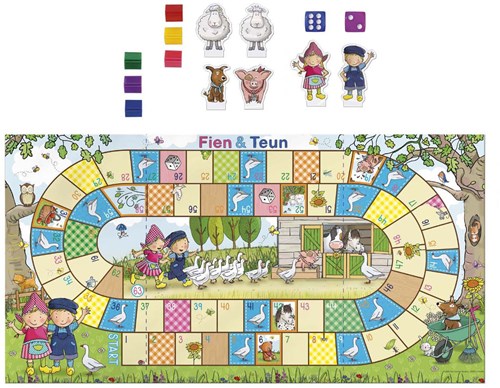Bambolino Toys Gänsespiel Fien und Teun - klassisches Familienspiel Bauernhof-3