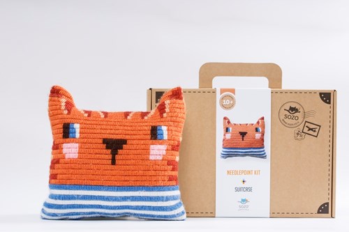 Sozo Bastelset Kissen Katze mit gestreiftem Shirt - kreatives Spielzeug-2