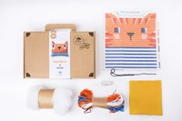 Sozo Bastelset Kissen Katze mit gestreiftem Shirt - kreatives Spielzeug-3