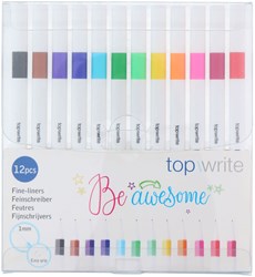 Farbige Fineliner Set 12 Stück multicolor Kinder schreiben zeichnen