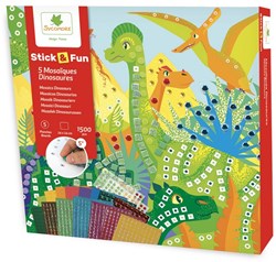 Sycomore Mosaik Spielzeug - Kreatives Dinosaurier Bastelset für Kinder