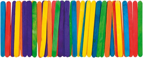 Eduplay Holz Bastelstäbchen bunt klein - 50 Stück - kreatives Spielzeug