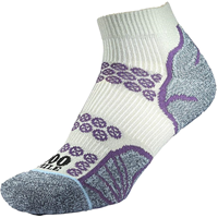 1000 Mile Laufsocken Damen recycelt Silber-Lila Medium atmungsaktiv