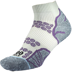 1000 Mile Laufsocken Damen recycelt Silber-Lila Small atmungsaktiv