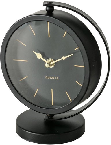 Boltze Home Tischuhr Metall 16x10xh20cm stilvolle Uhr Dekoration