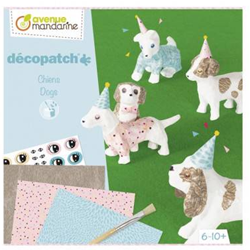 Avenue Mandarine Bastelset Hunde - Décopatch Kreativpaket