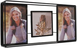 Boltze Home Fotorahmen Collage schwarz Metall modern 16cm Dekoration