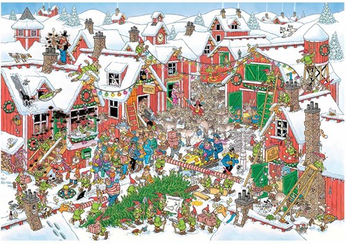 Legpuzzle Jan van Haasteren Santa's Village 5000 Teile Cartoon Puzzle-2