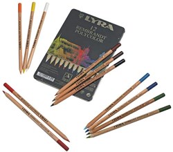 Caran d'Ache Farbstifte Rembrandt Polycolor 12 Farben im Metalletui