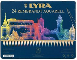 Lyra Aquarell Farbstifte Rembrandt im Metallkasten 24 Farben Set