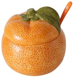 Boltze Home Vorratsglas Marmeladenglas Dolomit orange 480ml Küche