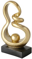 Boltze Home abstrakte Skulptur Palowa gold 24cm Dekoration