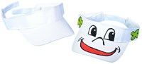 Creativ Company Baumwoll-Sonnenvisier weiß 56 cm verstellbar Sommerhut