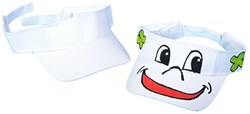 Creativ Company Baumwoll-Sonnenvisier weiß 56 cm verstellbar Sommerhut