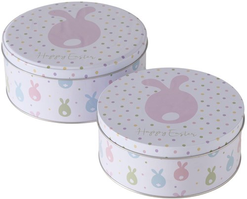 Boltze Home Aufbewahrungsdose Set - Ostermotiv - 2 Stück - Mehrfarbig - Keksdose
