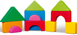 Softplay dikke geometrische vormen