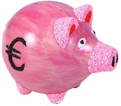 Creativ Company Spardose Schwein Terrakotta weiß 9x11 cm Set 10 Stück
