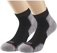 1000 Mile Laufsocken Herren recyceltes Doppelpack schwarz-grau XL