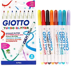 Giotto Glitzerstifte Turbo 8 Stück - kreative Filzstifte Set