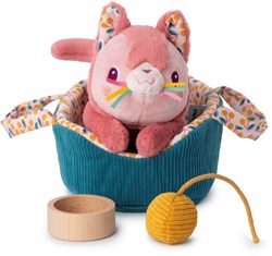 Lilliputiens Katze Kuscheltier Jeanne mit Körbchen - interaktives Spielzeug