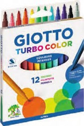 Giotto Filzstift Set - Turbo Maxi 12 Farben abwaschbar