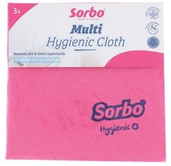 Sorbo Reinigungstücher antibakteriell rosa 3er Set Mikrofaser Haushalt