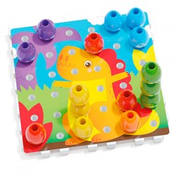 Quercetti Jumbo Steckstifte Spielzeug Set 45-teilig Motorik