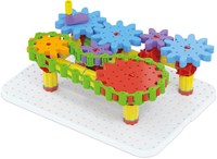Quercetti Baukasten Zahnräder Starterset STEM Spielzeug 71-teilig-3