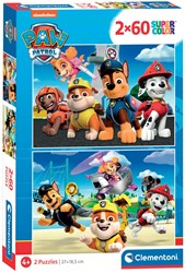 Clementoni Puzzle Paw Patrol - 2x60 Teile - Kinderpuzzle Karton