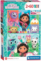 Clementoni Puzzle Gabby's Dollhouse 2x60 Teile Kinderpuzzle Karton