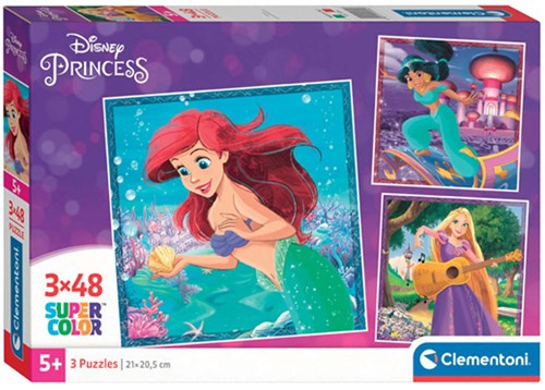Clementoni Puzzle - Disney Prinzessinnen - 3x48 Teile - Kinderpuzzle