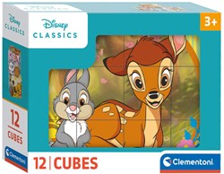 Clementoni Blockpuzzle Disney Classic - 12 Würfel - nachhaltiges Spielzeug